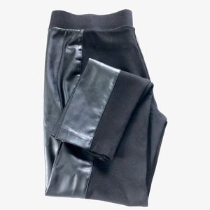 🗣 PRICE DROP 🗣, Cabi, Black Pant with Faux Leather, Size M, Elastic Waist
